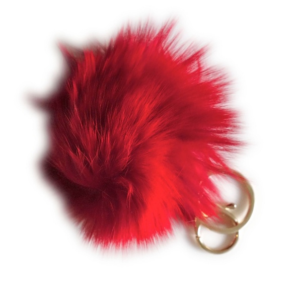 Fox Fur Pom Pom Key Chains - Picture 2 of 5